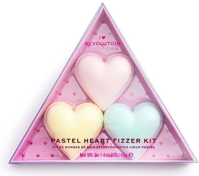 Zestaw - I Heart Revolution Pastel Heart Fizzer Kit (bath/fiz/40gx3) — Zdjęcie N1