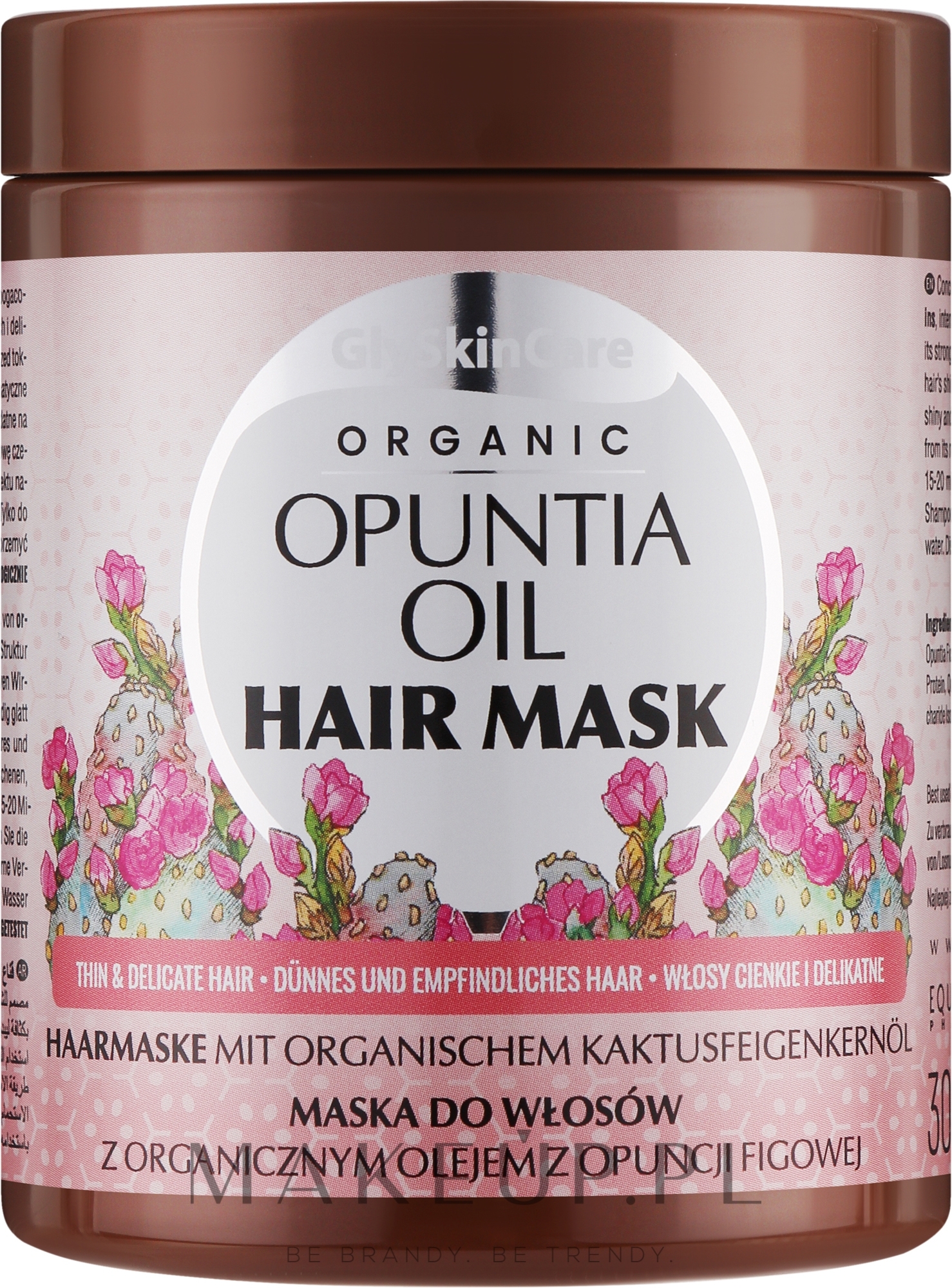 Maska do włosów z organicznym olejem z opuncji figowej - GlySkinCare Organic Opuntia Oil Hair Mask — Zdjęcie 300 ml