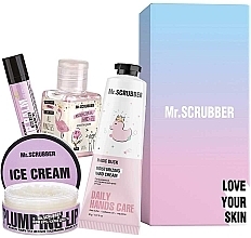 Kup Zestaw - Mr.Scrubber Sweet Ice Cream (lip/balm/5g + lip/scrub/50ml + h/cr/50ml + sanitizer/30ml)