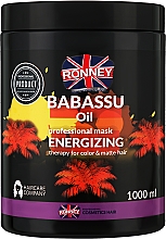 Energetyzująca maska z olejem babassu do włosów farbowanych - Ronney Professional Babassu Oil Energizing Mask — Zdjęcie N3
