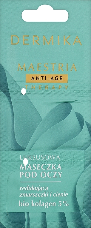 Luksusowa maseczka pod oczy redukująca zmarszczki i cienie - Dermika Maestria Anti-age Therapy — Zdjęcie N1