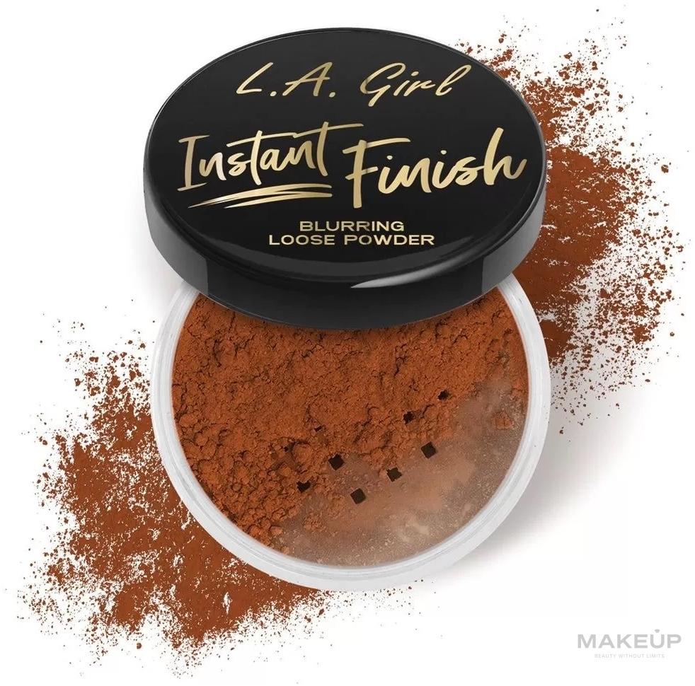 Sypki puder do twarzy - L.A. Girl Instant Finish Blurring Loose Powder — Zdjęcie Deep