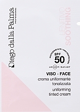 Wygładzający krem ​​do twarzy - Diego Dalla Palma Soothing Uniforming Tinted Cream SPF50 (próbka) — Zdjęcie N1