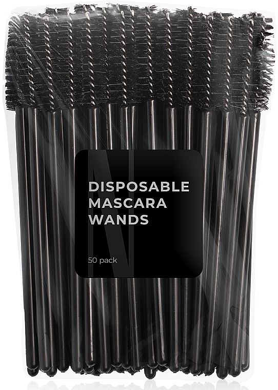 Jednorazowe szczoteczki do rzęs brwi, 50 szt. - Nanolash Disposable Mascara Wands — Zdjęcie N1