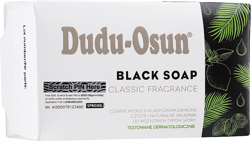 Czarne mydło w kostce - Tropical Naturals Dudu-Osun Black Soap