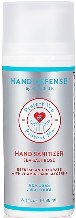 Środek do dezynfekcji rąk - Spongelle Hand Defense Hand Sanitizer Sea Salt Rose — Zdjęcie N1
