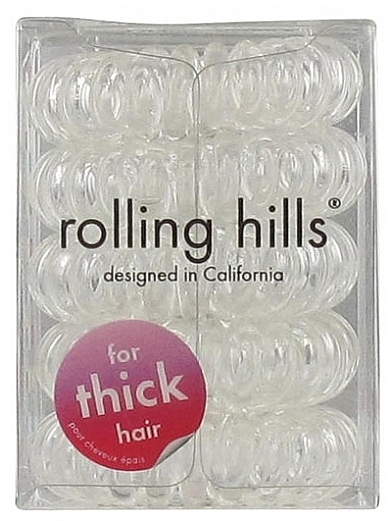 Gumki do włosów, przezroczyste, 5 szt. - Rolling Hills 5 Traceless Hair Elastics Stronger Transparent — Zdjęcie N1