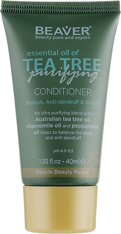 Oczyszczająca odżywka do włosów z olejkiem z australijskiego drzewa herbacianego - Beaver Professional Essential Oil Of Tea Tree Conditioner — Zdjęcie N3