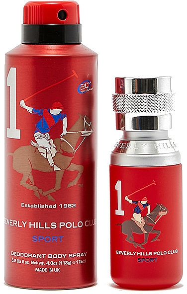 Beverly Hills Polo Club Men Sport No.01 - Zestaw (edt/50ml + deo/175ml) — Zdjęcie N2