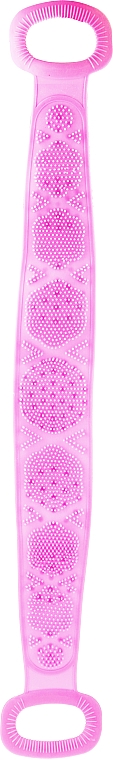 Silikonowa myjka do ciała, różowa - Deni Carte — Zdjęcie N2