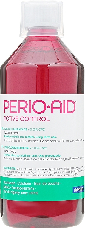 PRZECENA! Płyn do płukania jamy ustnej w przewlekłym zapaleniu przyzębia - Dentaid Perio·Aid Active Control 0,05% * — Zdjęcie N1