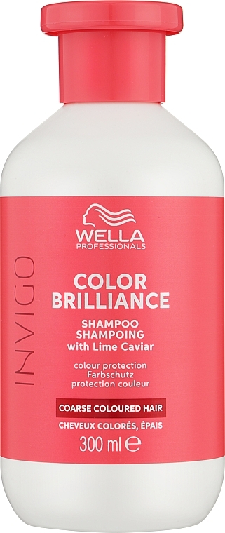 Szampon chroniący kolor farbowanych włosów grubych - Wella Professionals Invigo Color Brilliance Coarse Shampoo 