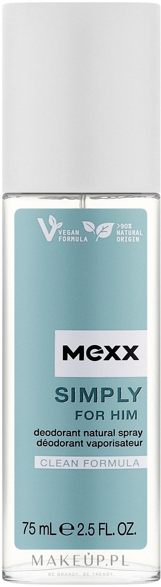 Mexx Simply For Him - Dezodorant w atomizerze dla mężczyzn — Zdjęcie 75 ml