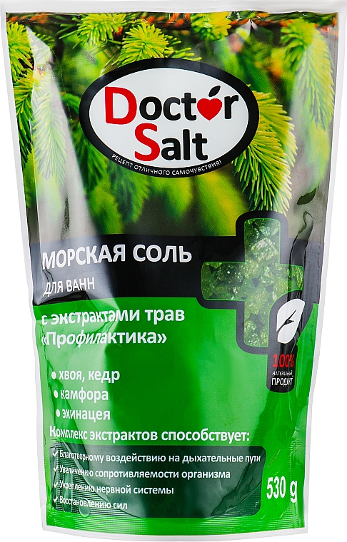 Sól morska do kąpieli z ekstraktami ziołowymi - Doctor Salt — Zdjęcie N1