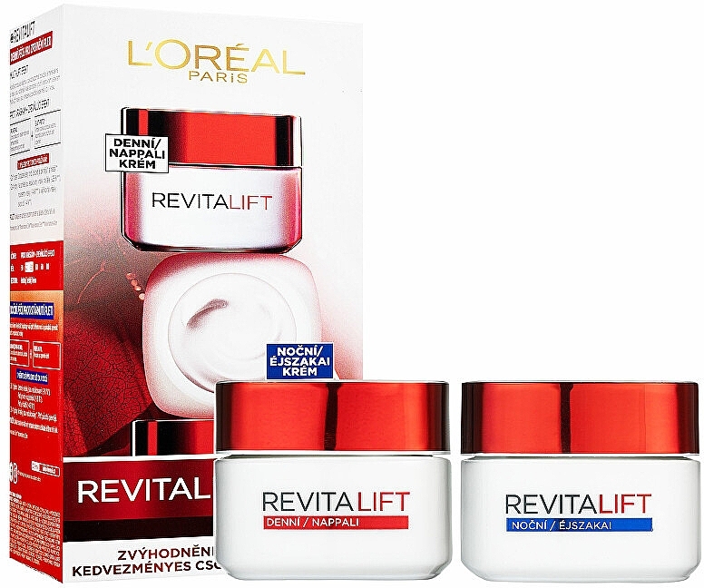 Zestaw - L'Oreal Paris Revitalift Classic Duopack (d/cr/50ml + n/cr/50ml) — Zdjęcie N1