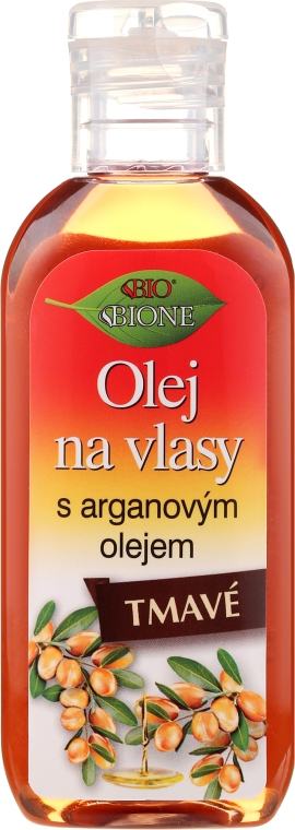 Olej do ciemnych włosów - Bione Cosmetics Keratin + Argan Oil — Zdjęcie N1
