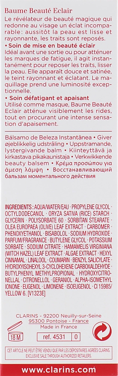 Natychmiastowy balsam rewitalizujący do twarzy - Clarins Beauty Flash Balm — Zdjęcie N4