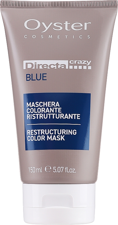 Barwiąca maska do włosów Niebieska - Oyster Cosmetics Directa Crazy Blue
