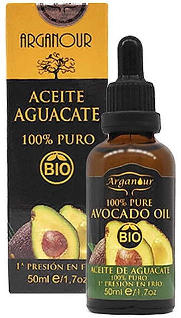 Olejek z awokado do twarzy, ciała i włosów - Arganour Pure Organic Avocado Oil — Zdjęcie N1