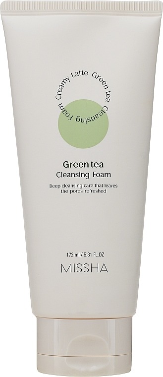 Oczyszczająca pianka Kremowe latte Zielona herbata - Missha Creamy Latte Green Tea Cleansing Foam
