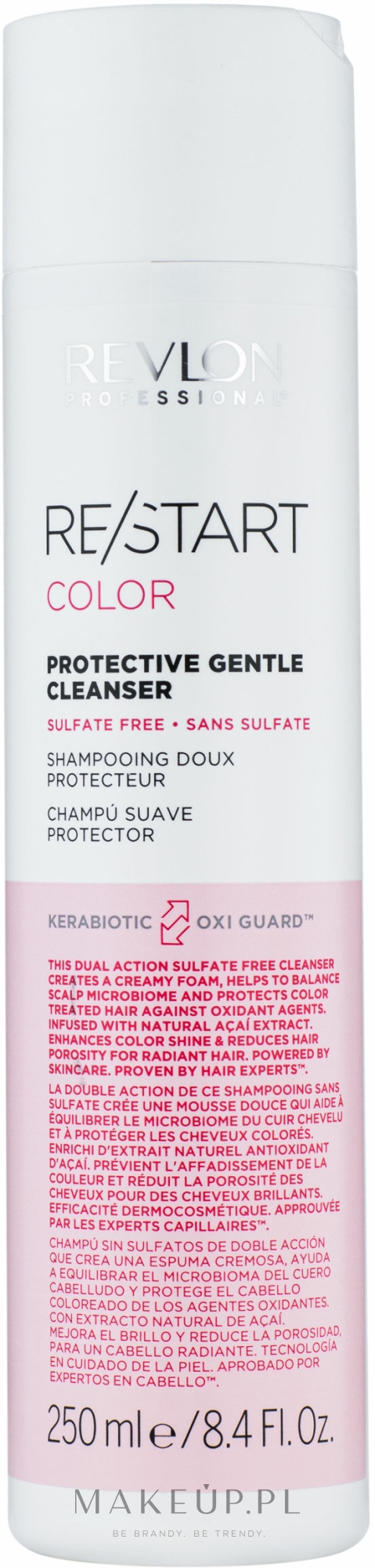 Bezsiarczanowy szampon do włosów farbowanych - Revlon Professional Restart Color Protective Gentle Cleanser — Zdjęcie 250 ml