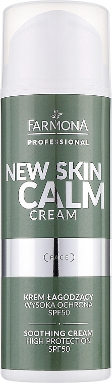 Łagodzący krem do twarzy z wysoką ochroną SPF 50 - Farmona Professional New Skin Calm Cream Face Soothing Cream High Protection SPF 50 — Zdjęcie N1