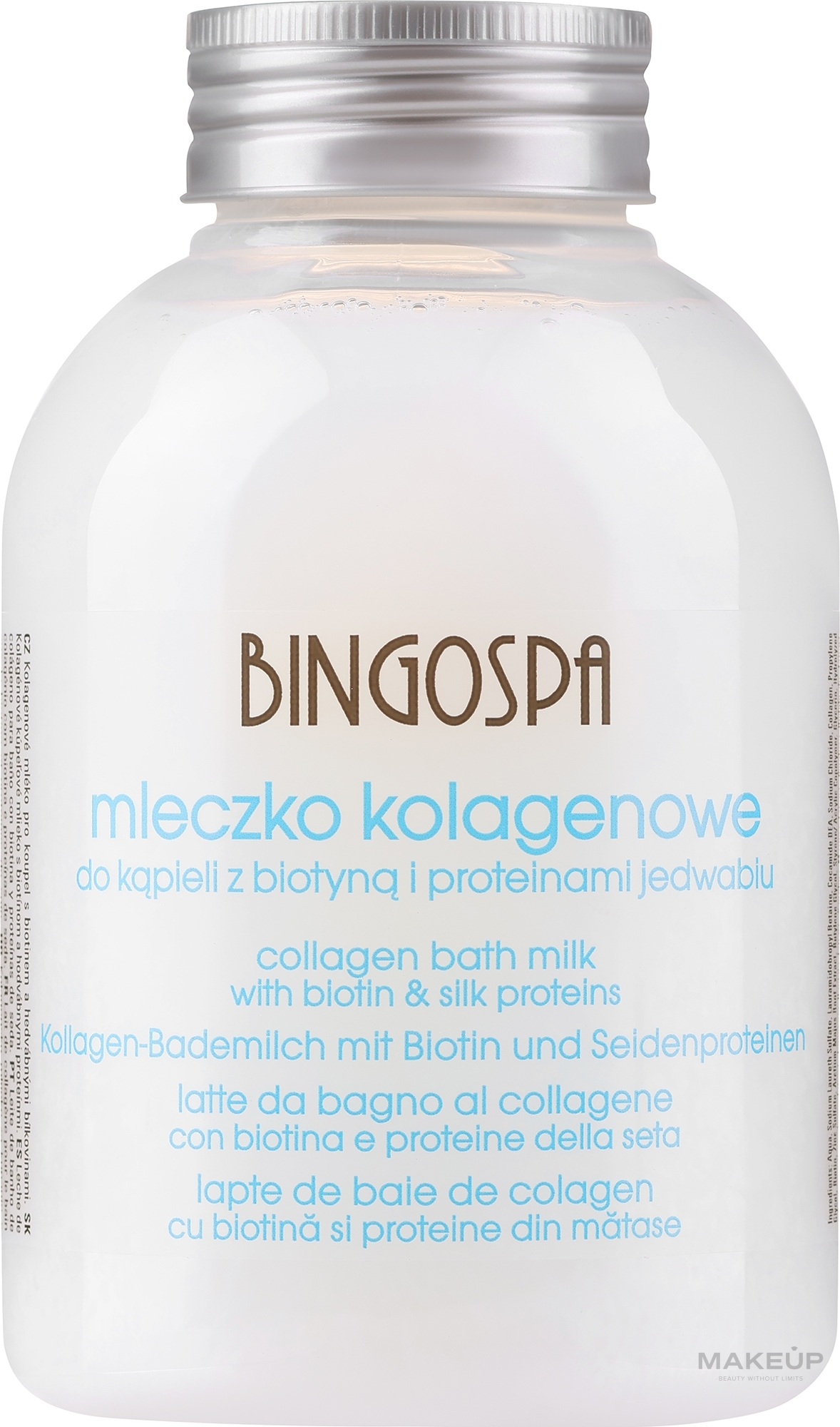 Mleczko kolagenowe z proteinami jedwabiu do kąpieli - BingoSpa Collagen Lotion With Silk Proteins Bath — Zdjęcie 500 ml