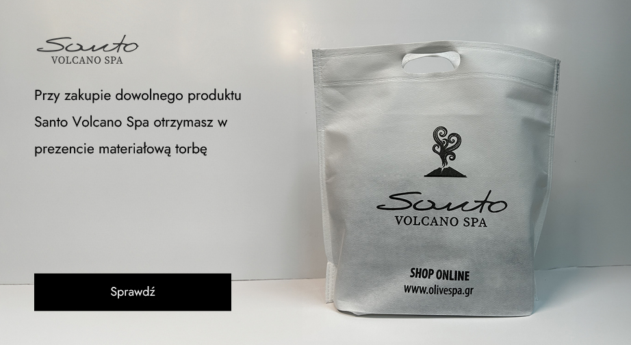 Przy zakupie dowolnego produktu Santo Volcano Spa otrzymasz w prezencie materiałową torbę