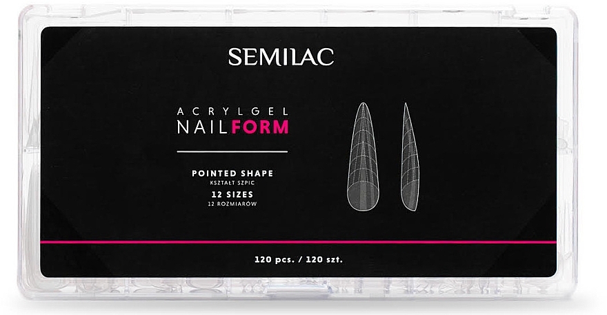 Formy do przedłużania paznokci - Semilac Acrylgel Nail Form Pointed — Zdjęcie N1