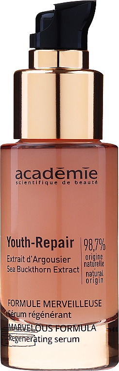 Regenerujące serum do twarzy z ekstraktem z rokitnika - Academie Youth Repair Regenerating Serum — Zdjęcie N2