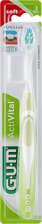 Szczoteczka do zębów Activital, miękka, jasnozielona - G.U.M Soft Ultra Compact Toothbrush — Zdjęcie N1