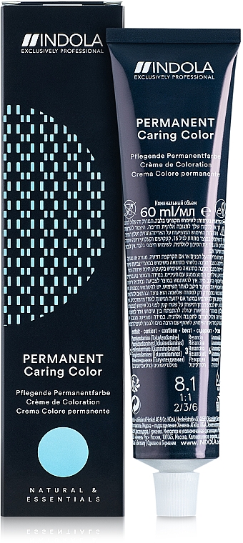 PRZECENA! Krem koloryzujący do włosów z amoniakiem - Indola Permanent Caring Color * — Zdjęcie N1