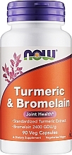 Kapsułki z kurkumą i bromelainą - Now Foods Turmeric & Bromelain Veg Capsules — Zdjęcie N1