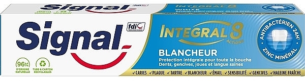 Wybielająca pasta do zębów - Signal Integral 8 Whiteness Toothpaste — Zdjęcie N1