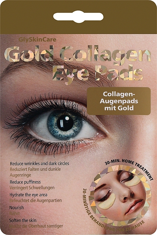Kolagenowe płatki pod oczy ze złotem - GlySkinCare Gold Collagen Eye Pads — Zdjęcie N1