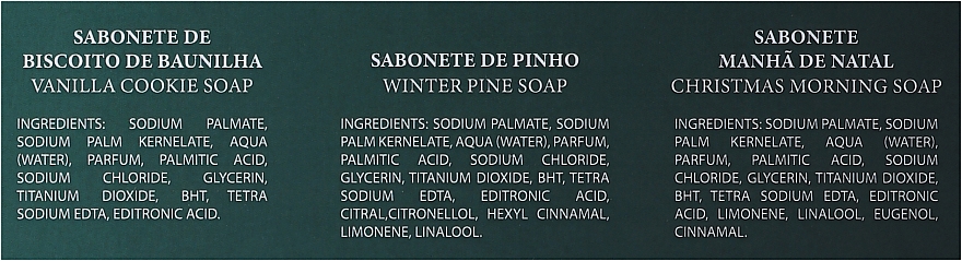 Zestaw mydeł świątecznych - Essencias de Portugal Christmas (soap/3x150g) — Zdjęcie N3