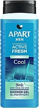 Odświeżający żel pod prysznic 3 w 1 - Apart Natural Men Active Fresh Cool Shower Gel — Zdjęcie N1