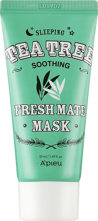 Łagodząca maska odświeżająca na noc do twarzy - A'pieu Fresh Mate Tea Tree Mask