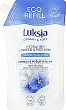 Kup Kremowe mydło w płynie Mleko lniane i ryżowe - Luksja Creamy & Soft Hydrating Linseed & Rice Milk Caring Hand Wash (uzupełnienie)