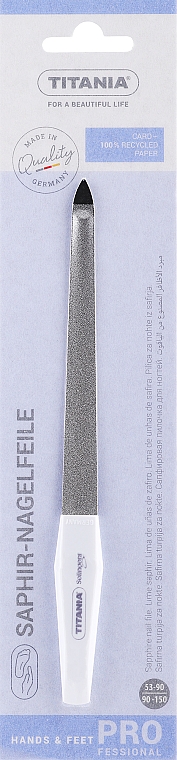 Szafirowy pilnik do paznokci rozmiar 7 - Titania Soligen Saphire Nail File — Zdjęcie N1