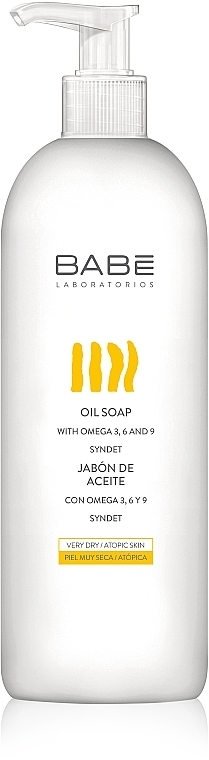 Mydło na bazie oleju do skóry suchej i atopowej - Babé Laboratorios Oil Soap — Zdjęcie N1