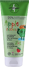 Kup Szampon i żel pod prysznic dla dzieci - 4Organic Apple Friends Natural Shampoo And Shower Gel For Children
