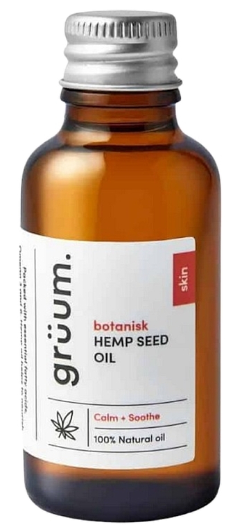 Olejek do twarzy z nasion konopi - Gruum Botanisk Hemp Seed Oil — Zdjęcie N1