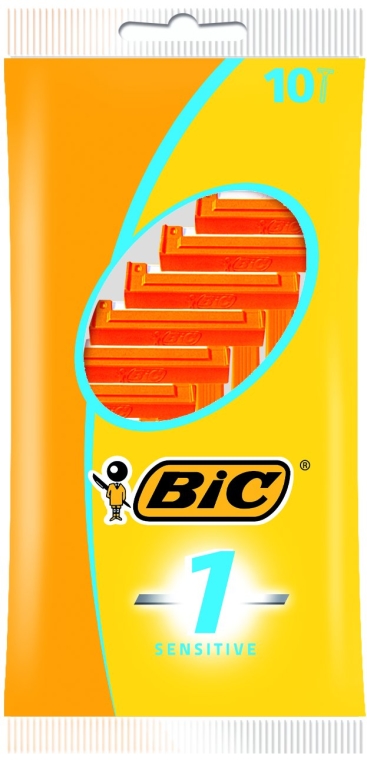 Maszynki do golenia dla mężczyzn Sensitive 1, 10 szt. - Bic — Zdjęcie N1