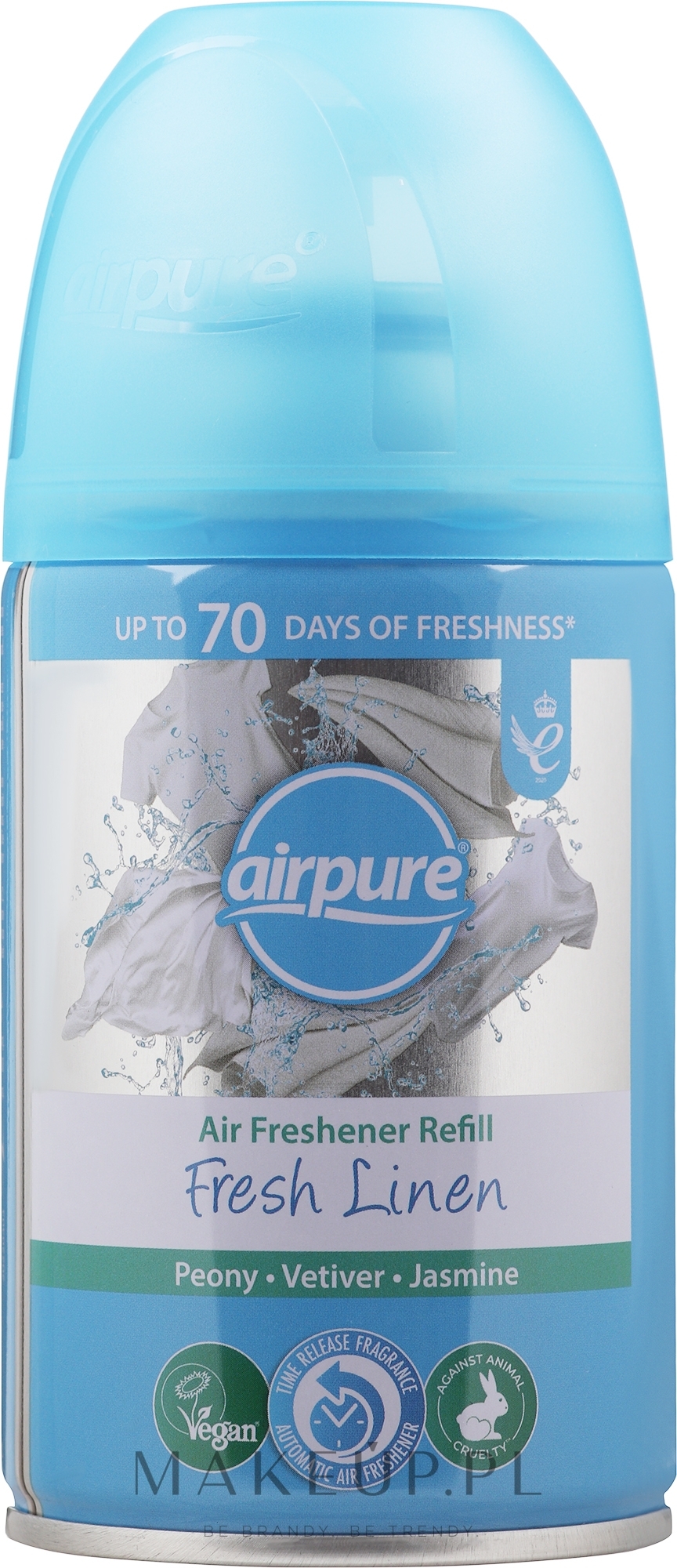 Odświeżacz powietrza w sprayu Len - Airpure Air-O-Matic Refill Fresh Linen — Zdjęcie 250 ml