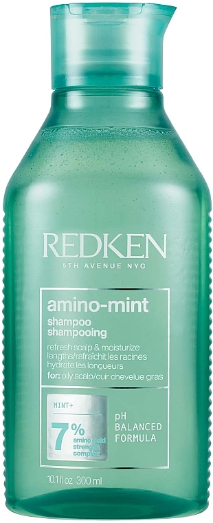 Odświeżający szampon do przetłuszczającej się skóry głowy - Redken Amino Mint Shampoo