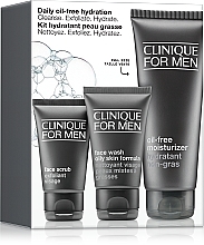 Kup Zestaw nawilżający do skóry tłustej dla mężczyzn - Clinique For Men Daily Oil-Free Hydration Set (f/wash/50ml + f/scr/30ml + moisturizer//100ml)
