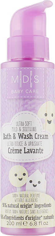 Kremowa pianka do kąpieli dla dzieci - Mades Cosmetics M|D|S Baby Care Bath & Wash Cream — Zdjęcie N1