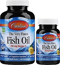 Kup Zestaw olej rybny o zapachu cytryny - Carlson Labs The Very Finest Fish Oil (cap/120szt + cap/30szt)