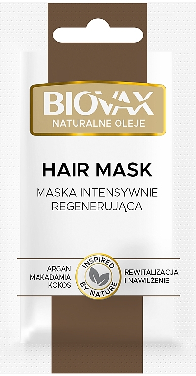 Maska intensywnie regenerująca z olejkami - Biovax Natural Hair Mask Intensive Regenerat Travel Size — Zdjęcie N3